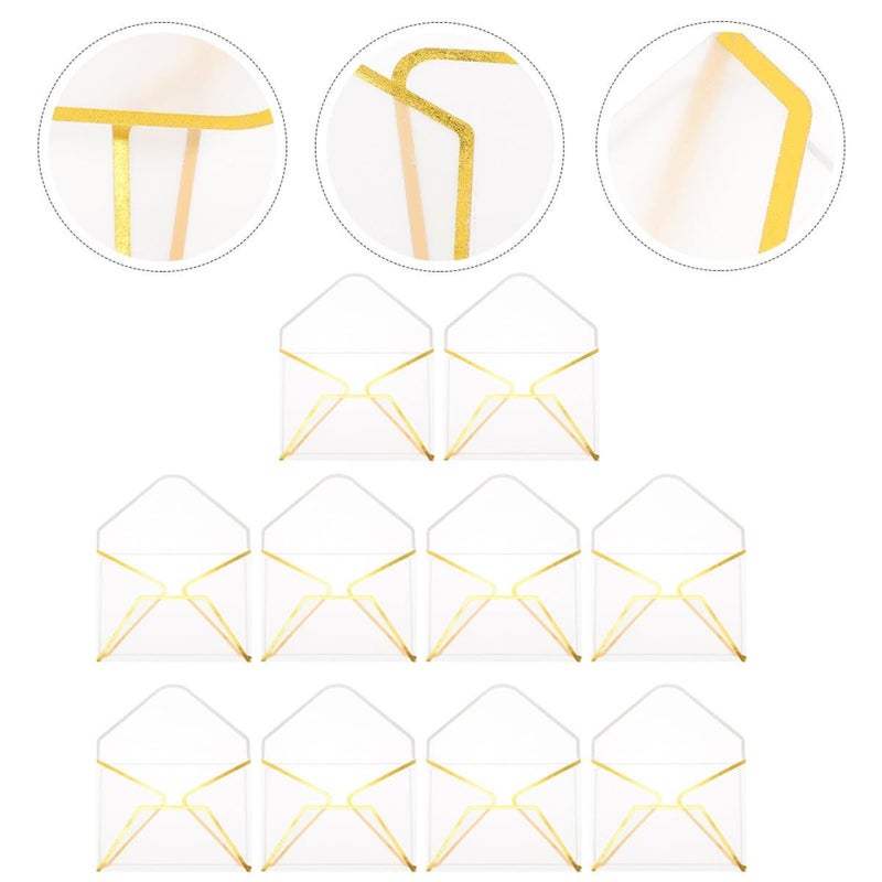 Vintage Translucent 10pcs Greeting Card Envelopes with Sulfuric Paper for Wedding Invitation - Image 5
