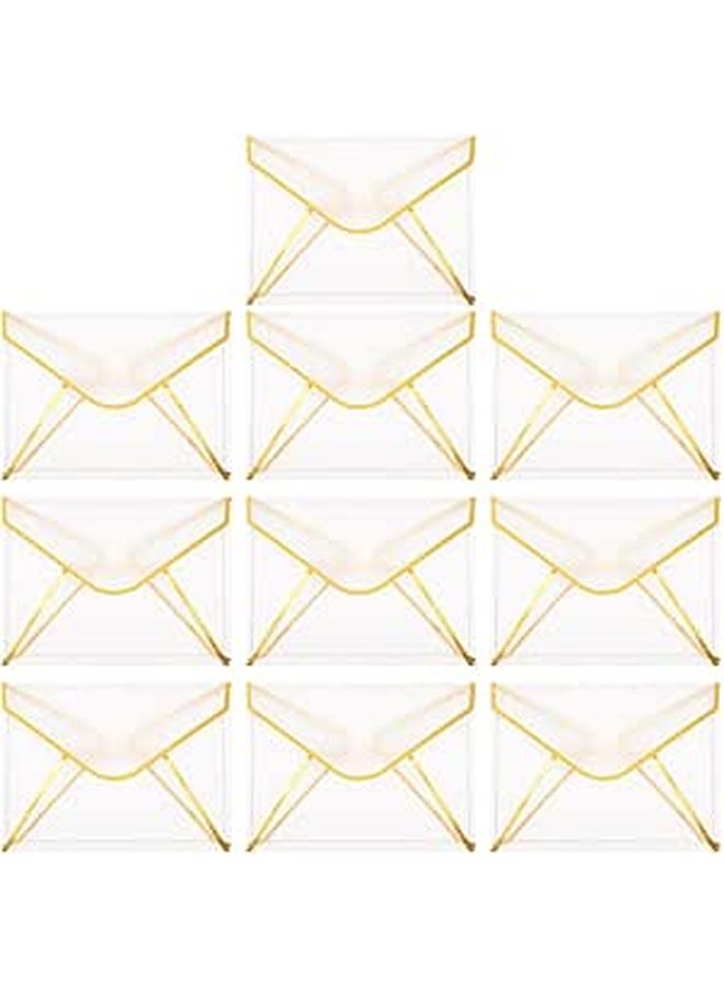 Vintage Translucent 10pcs Greeting Card Envelopes with Sulfuric Paper for Wedding Invitation - Image 1