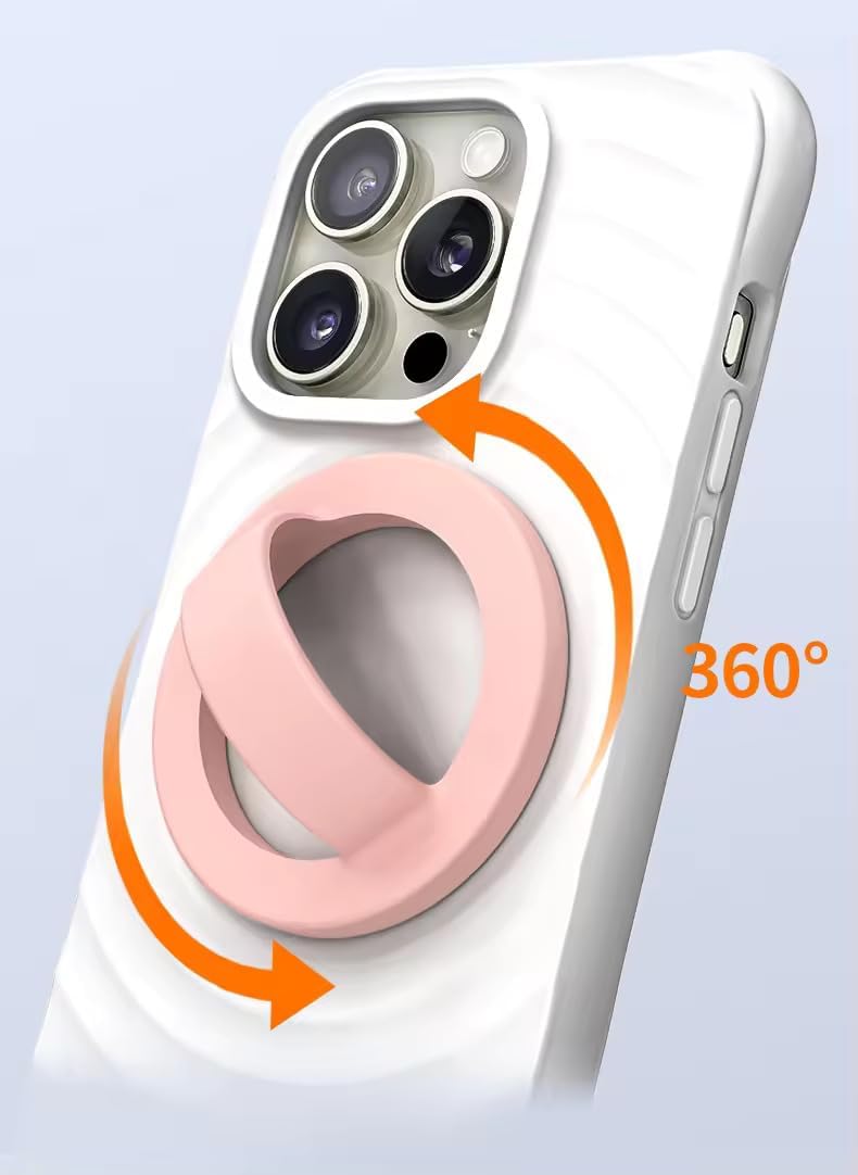 GadgetBite Magnetic Silicone Comfy Ring Grip Phone Holder for iPhone 12/13/14/15/16 Series – Comfortable, Strong Grip, Easy Install/Remove, Compatible with MagSafe (Baby Pink) - Image 2