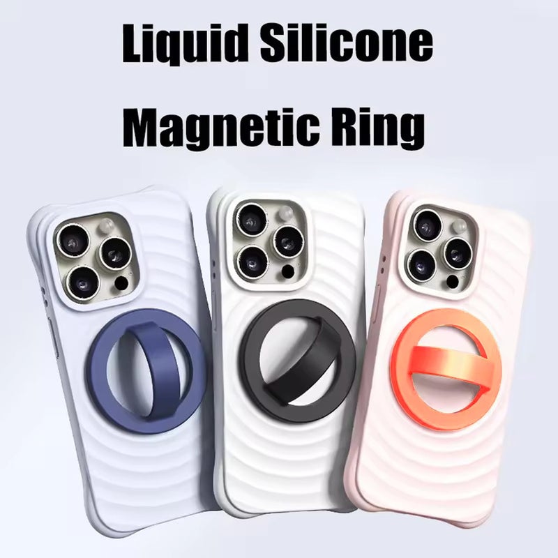GadgetBite Magnetic Silicone Comfy Ring Grip Phone Holder for iPhone 12/13/14/15/16 Series – Comfortable, Strong Grip, Easy Install/Remove, Compatible with MagSafe (Baby Pink) - Image 4
