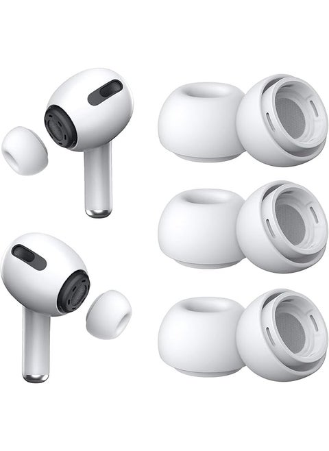 3 Pairs Replacement Ear Tips For Airpods Pro And Airpods Pro 2Nd Generation With Noise Reduction Hole Silicone Ear Tips With Portable Storage Box And Fit In The Charging Case Medium