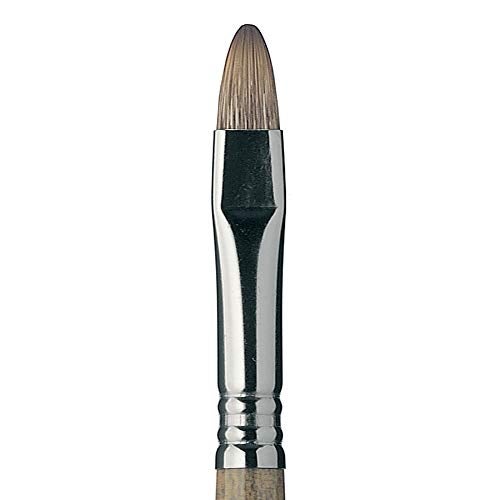 Escoda Modernista Series Artist Oil & Acrylic Long Handle Paint Brush, Bright/Shader, Size 12, Synthetic Mongoose - Image 2