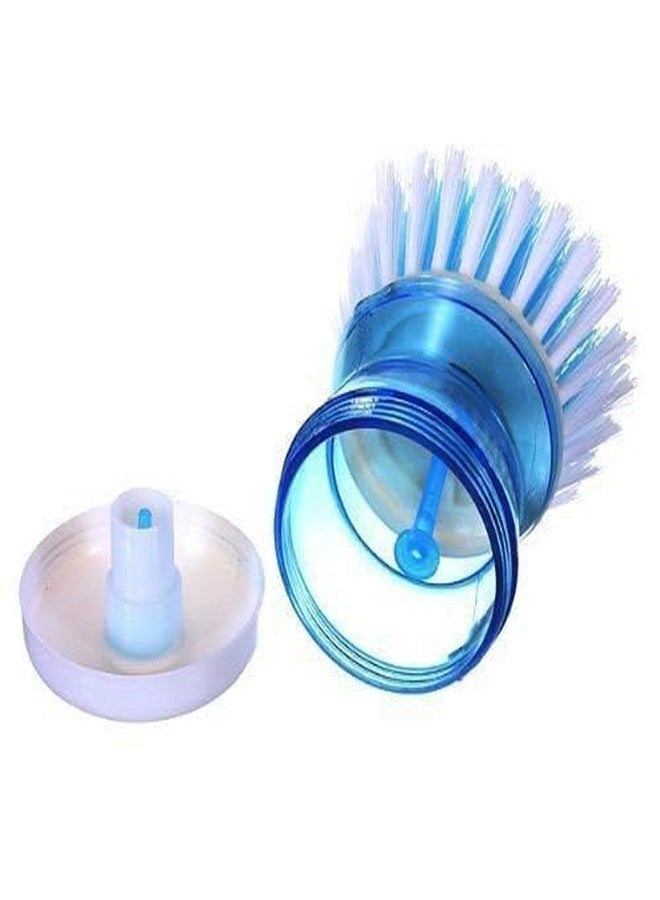 SHOPEE Branded Plastic Dish/Washbasin Cleaning Brush with Liquid Soap Dispenser (Multicolour) -6 Pieces - Image 2