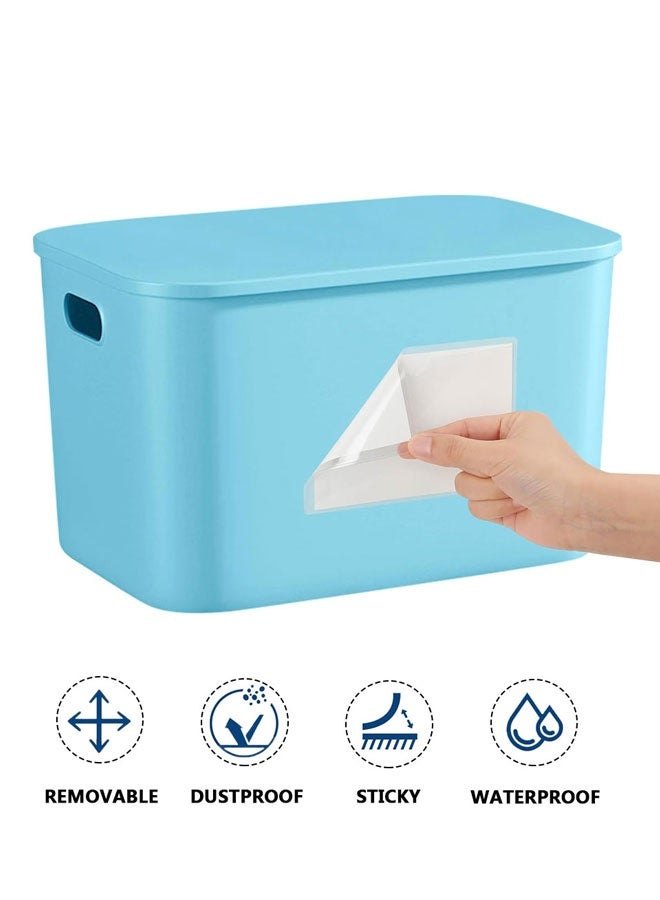 HAWAWA 20 PCS Self Adhesive Index Card Pockets with Top Open, Clear Plastic Label Holder for Cards of Note, Library and Business, Adhesive Label Pockets & Card Holder 3" x 5" (Index Card not Included) - Image 4