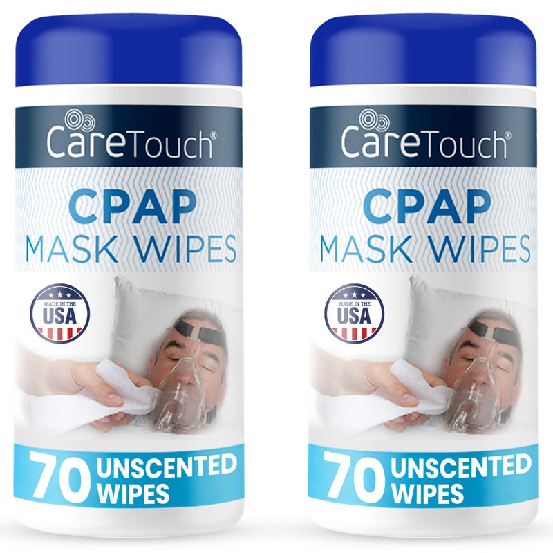 Care Touch CPAP Wipes | CPAP Cleaner | 2 Packs of 70 Unscented CPAP Mask Wipes (140 Total) - Image 1