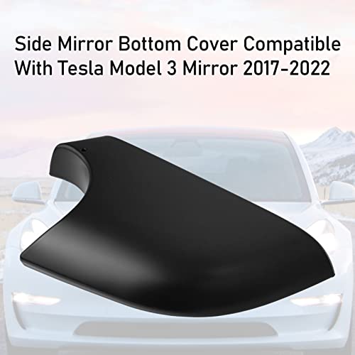 Jaronx Compatible With Tesla Model 3 Mirror Bottom Cover 2017-2025, Right Passenger Side Rearview Mirror Lower Base Cover Bottom Trim Replacement For Tesla Model 3 Accessories(Right) - Image 3