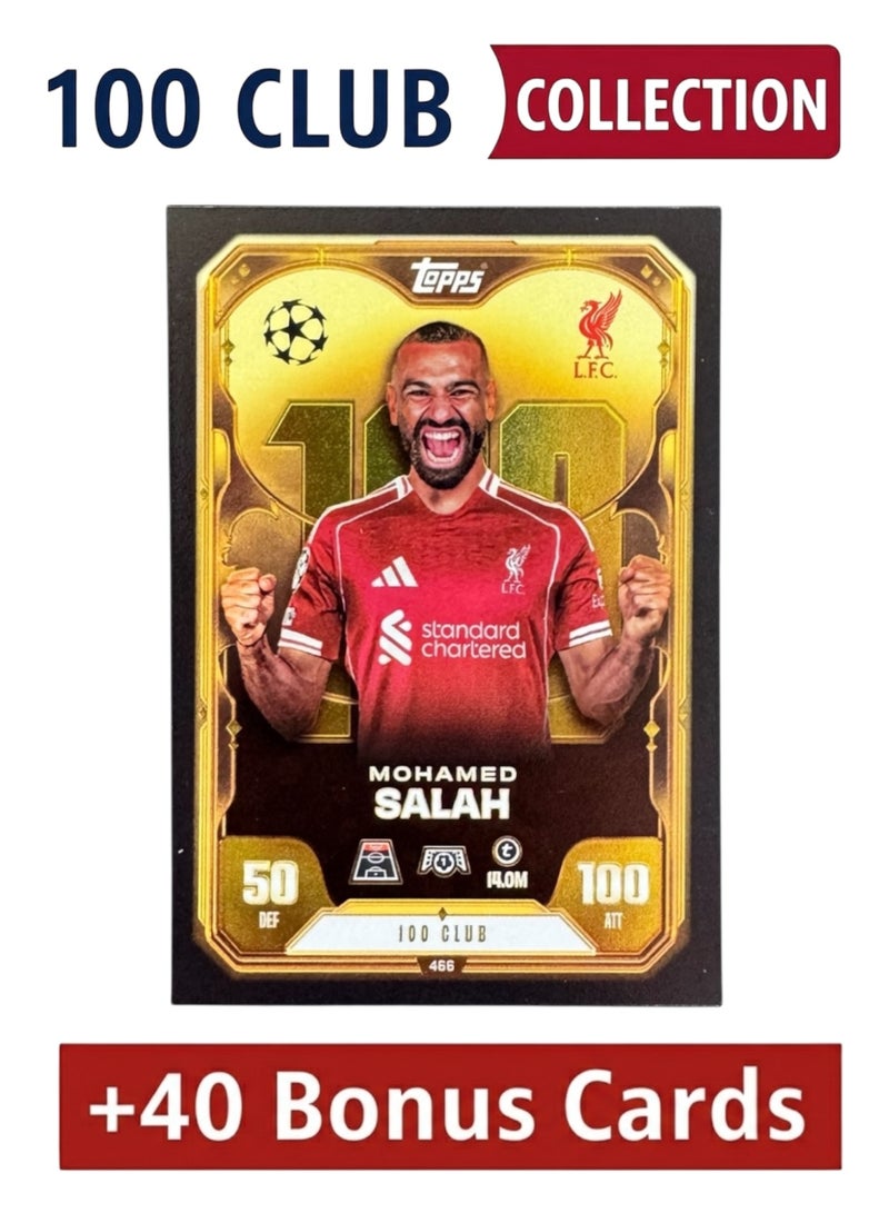 Topps Match Attax 25/26 - 100 Club Mohamed Salah + 40 Bonus Cards - Image 1