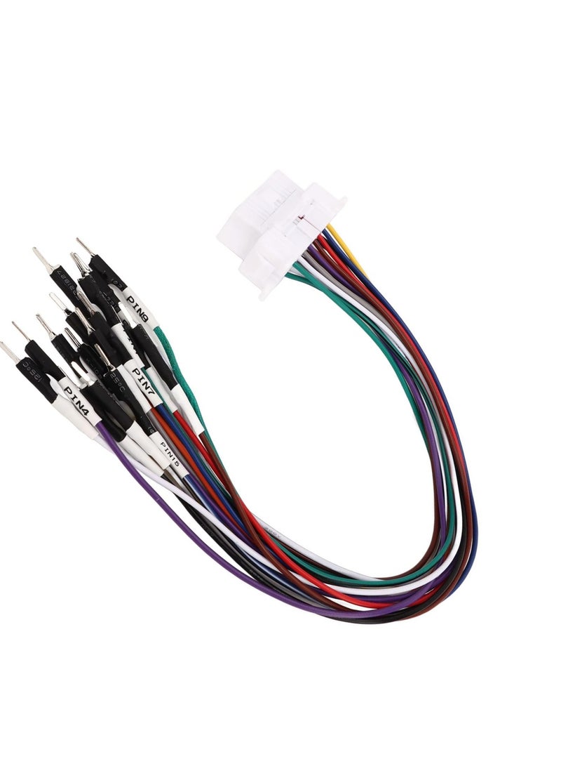 X-PRO5 16 Pin OBD2 Connector Female to male Cable OBDII Diagnostic Cable Fault Detection Colored Cables for Vehicles - Image 1