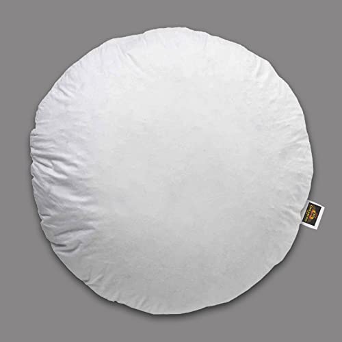 DREAMVIO Non Woven Vaccum Packed Microfiber Round Cushion Pillow Inserts or Filler for Sofa & Bed - 16" X 16" (White, DvNonwv_Round16Flr0001) - Image 3