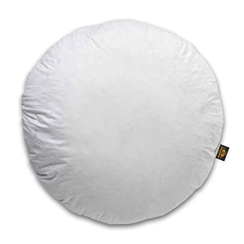 DREAMVIO Non Woven Vaccum Packed Microfiber Round Cushion Pillow Inserts or Filler for Sofa & Bed - 16" X 16" (White, DvNonwv_Round16Flr0001) - Image 2