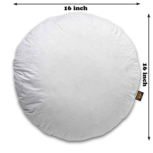 DREAMVIO Non Woven Vaccum Packed Microfiber Round Cushion Pillow Inserts or Filler for Sofa & Bed - 16" X 16" (White, DvNonwv_Round16Flr0001) - Image 5