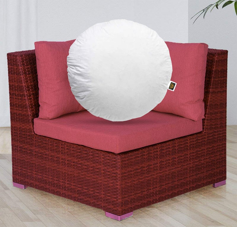 DREAMVIO Non Woven Vaccum Packed Microfiber Round Cushion Pillow Inserts or Filler for Sofa & Bed - 16" X 16" (White, DvNonwv_Round16Flr0001) - Image 4