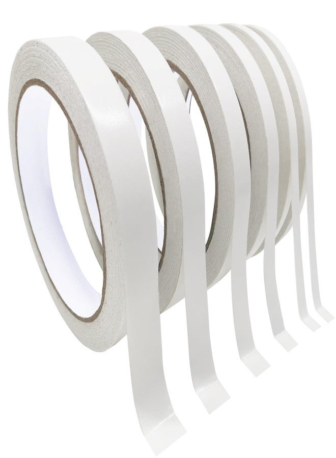 SmaringWing Double Sided Tape for Crafts, 6 Rolls Multi-Size Double-Sided Adhesive Tape for Arts, Photography, Gift Box, Scrapbooking, Card Making, Paper Backing - Image 1