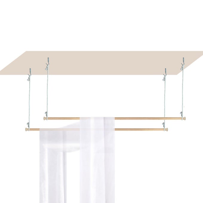WOOD BED CANOPY FRAME 63 INCHES BED CURTAINS FRAME SOLID WOODEN BED POLES HANGING BED POLES CANOPY BED FRAME PLAY TENT FRAME SUITABLE FOR ALL BEDS