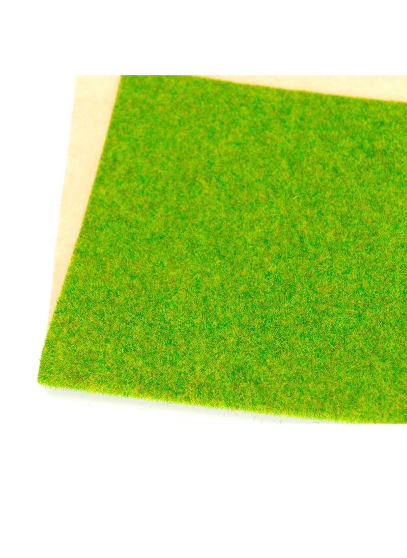Sand table building diy handmade scene model turf paper material flocking model turf lawn viscose grass powder Turf yellow green 28.5*24cm 