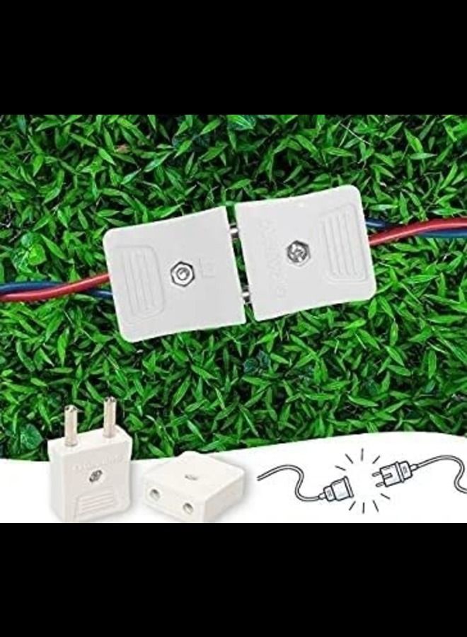 ABBASALI Polycarbonate 2 Pin Male Female Adapter Plug Top - Image 2