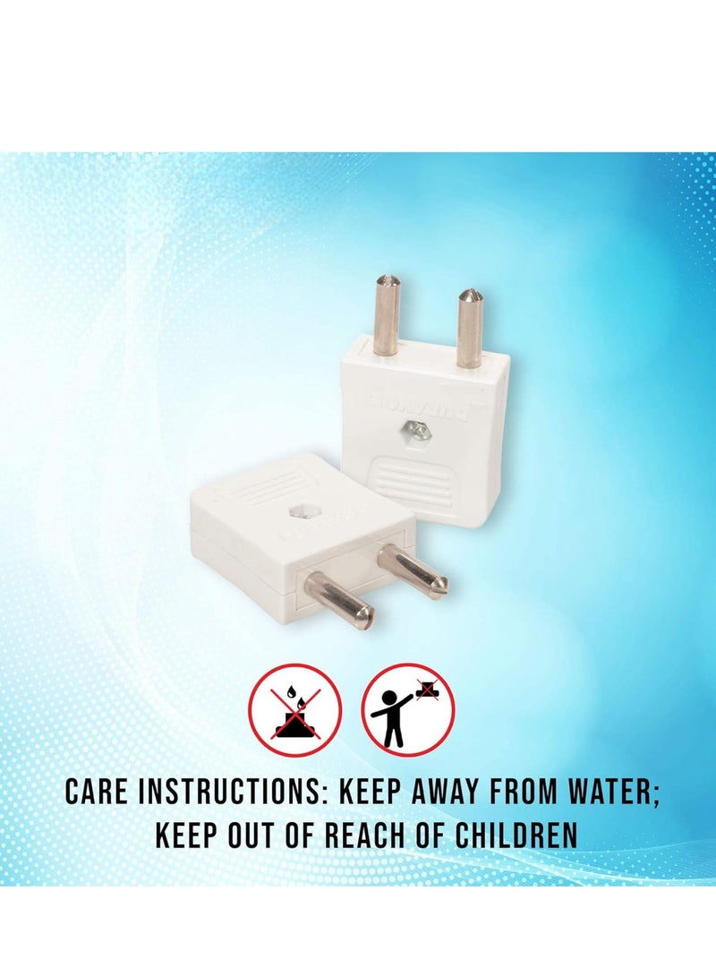 ABBASALI Polycarbonate 2 Pin Male Female Adapter Plug Top - Image 4