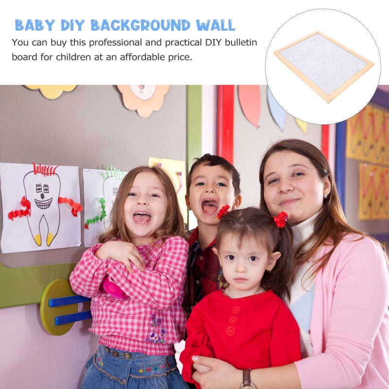 2 pcs Kids DIY Felt Photo Picture Handmade Photo Board Message Board for Classroom - Image 2