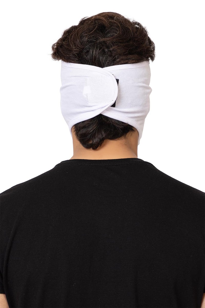 Gajraj Unisex Cotton Anti Pollution Dust Sun Protecion Full Face Cover Mask with Air Filter Mesh and Visor (White) (Plain Mask) - Image 4