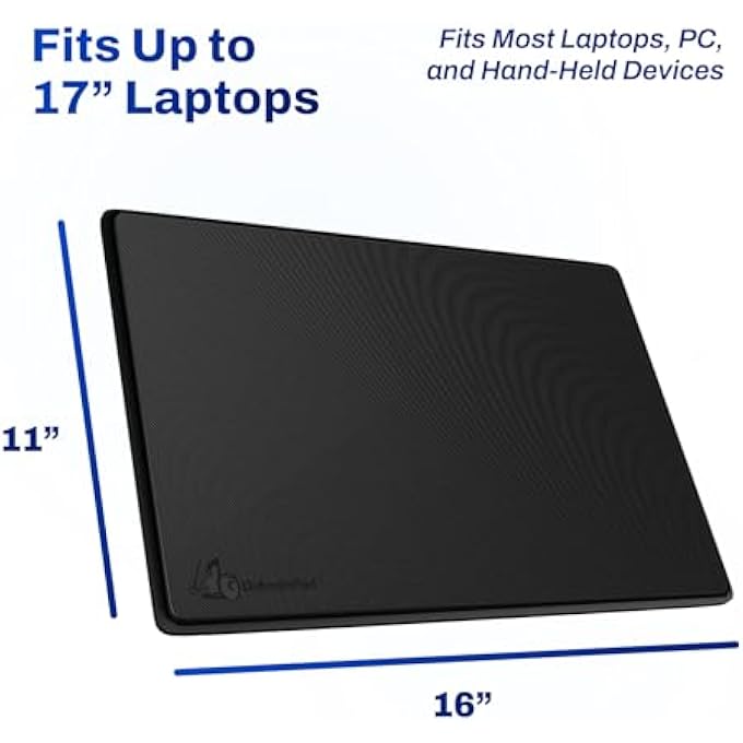 rayihni DEFENDERPAD LAPTOP EMF RADIATION PROTECTION & HEAT SHIELD - ANTI RADIATION LAPTOP COMPUTER PAD & EMF BLOCKER LAP LAPDESK COMPATIBLE WITH UP TO 17" NOTEBOOK, CHROMEBOOK, MACBOOK - Image 2