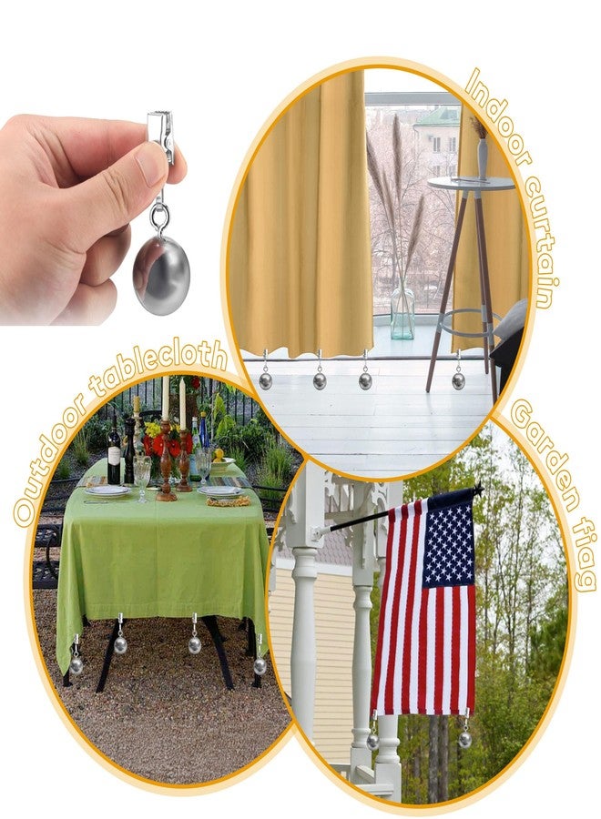 Yteseery Tablecloth Flags Weights, Stabilizing Tablecloth Flags Down, Clip Weights on Other Fabrics for Camping Picnic Travel Party, Useful Fixed Fabric Tools at Outside Events, 10 Pack - Image 4