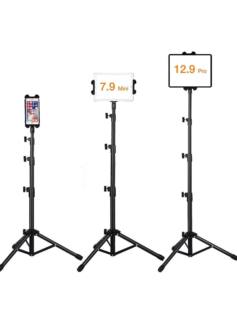 إلترازون Tabletop Tablet Holder Stand, iPad Stand Floor Height Adjustable Tablet Tripod Stand for iPad Mini 1, 2, 3, iPad Air, iPad 2, 3, 4, 5, 6 and Most 7-10 inches Tablets, Easy Carrying Bag - Image 2