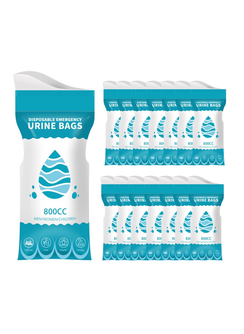 Excefore 20 Pack Portable Urinal Bags for Men&Women, 800ML Male/Female Disposable Urine Pee Bags, Vomit Bags for Travel, Camping and More - Image 1