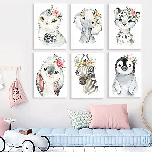 Tiwabb 6 Pack Animal Cross Stitch Kits for Adults - Stamped Crossstitching Kits Preprinted 11 Count Cross-Stitch Kit for Beginner, 11CT Prestamped Easy Pattern Needlepoint Kits Crafts for Decor 9.8x13.8inch - Image 2