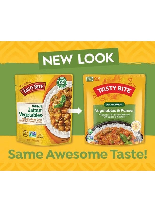Tasty Bite Indian Vegetables & Paneer, Microwaveable Ready to Eat Entrée, 10 Ounce (Pack of 6) - Image 5