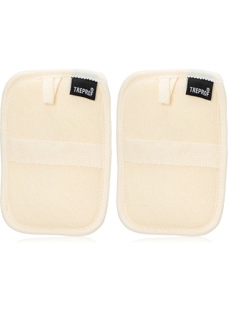 Treprof Small Natural Massage Loofah – Beige – Pack Of 2 - Image 1