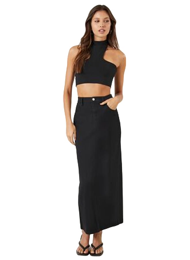 FOREVER 21 Twill Straight Maxi Skirt  - Image 1