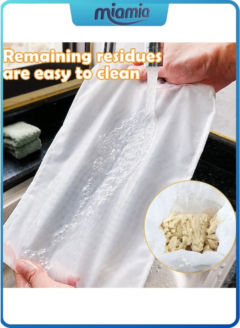 ميأميأ 5 قطعة أكياس تصفية حليب الصويا الغذاء الصف ، 200 ميكرون 20*30 سنتيمتر غرامة شبكة حقيبة الحليب كيس مرشح جميع الأغراض الغذاء مصفاة النايلون القماش القطني - Image 5