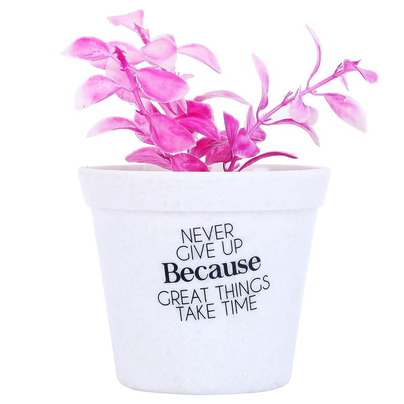 Flawless Never Give Up Because Great Things Take Time Melamine Pot for Indoor and Outdoor Use - Image 4
