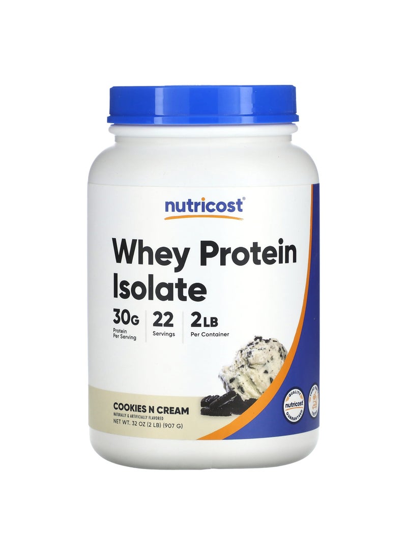 Nutricost Whey Protein Isolate, Cookies N Cream, 2 lb (907 g)