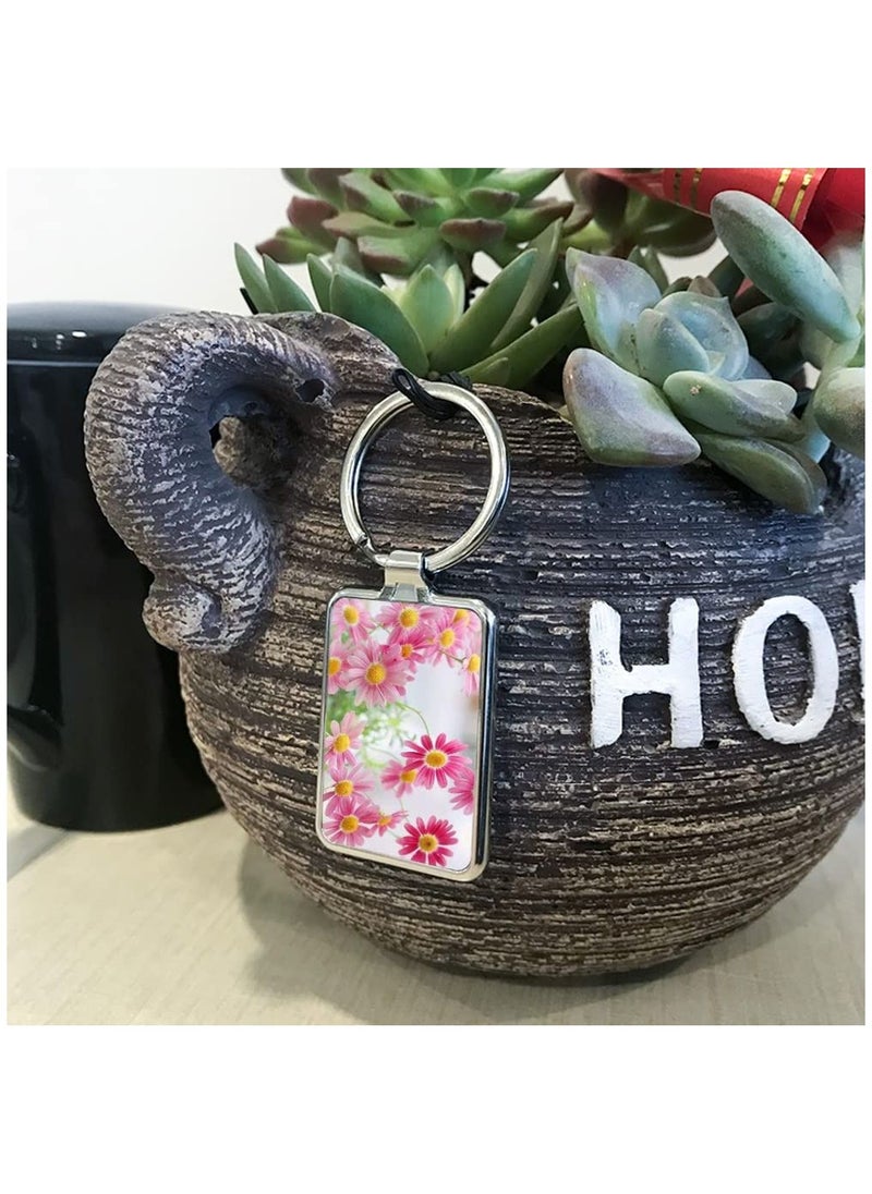 SYOSI - Sublimation Blanks Keychains Products, Sublimation Blanks Bulk Set with 10 Pcs Heat Transfer Double-Side Sublimation Blanks, Key Chains, and Jump Rings for DIY Arts Crafts Ornament Making - Image 1