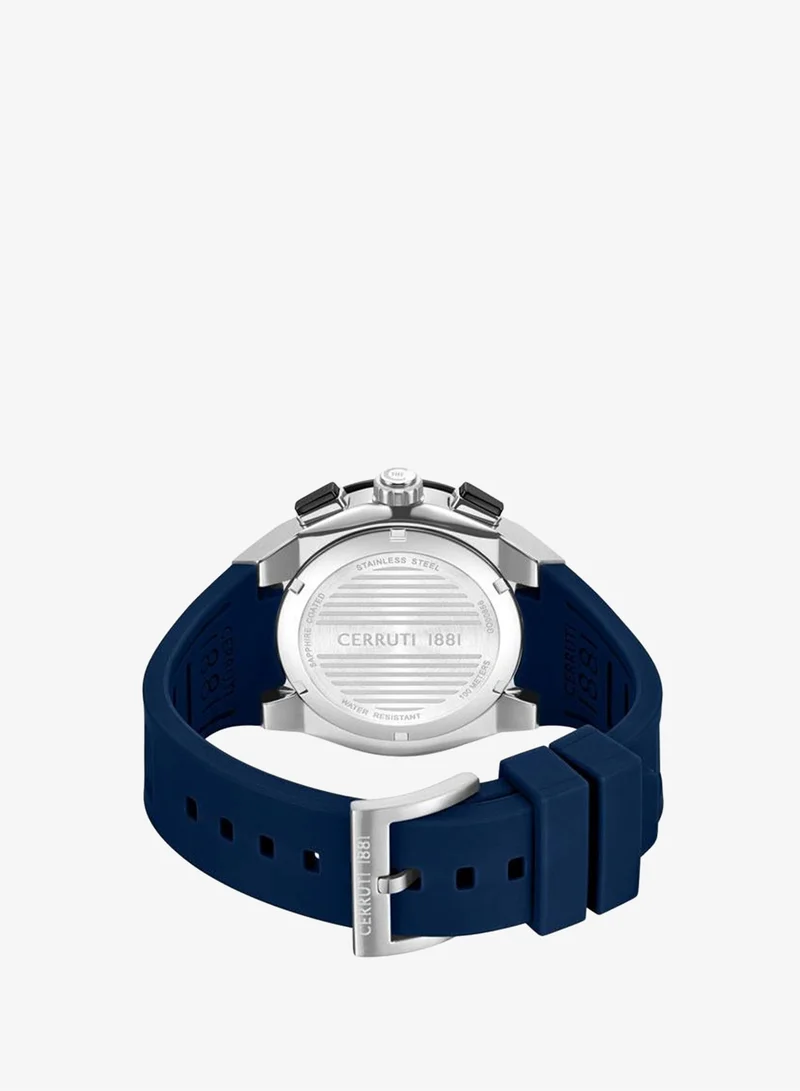 CERRUTI 1881 Blue Men's Ruscello 44mm Blue Dial Silicone Strap Multifunction Watch For Men for Men | Best Price UAE