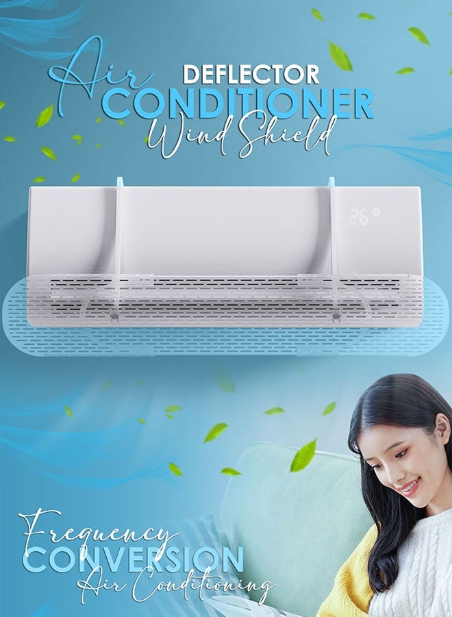 Eoptify Classic - Adjustable AC air Deflector – Transparent, Adjustable Flow Deflector for Wall-Mounted and Central Air Conditioners - Image 1