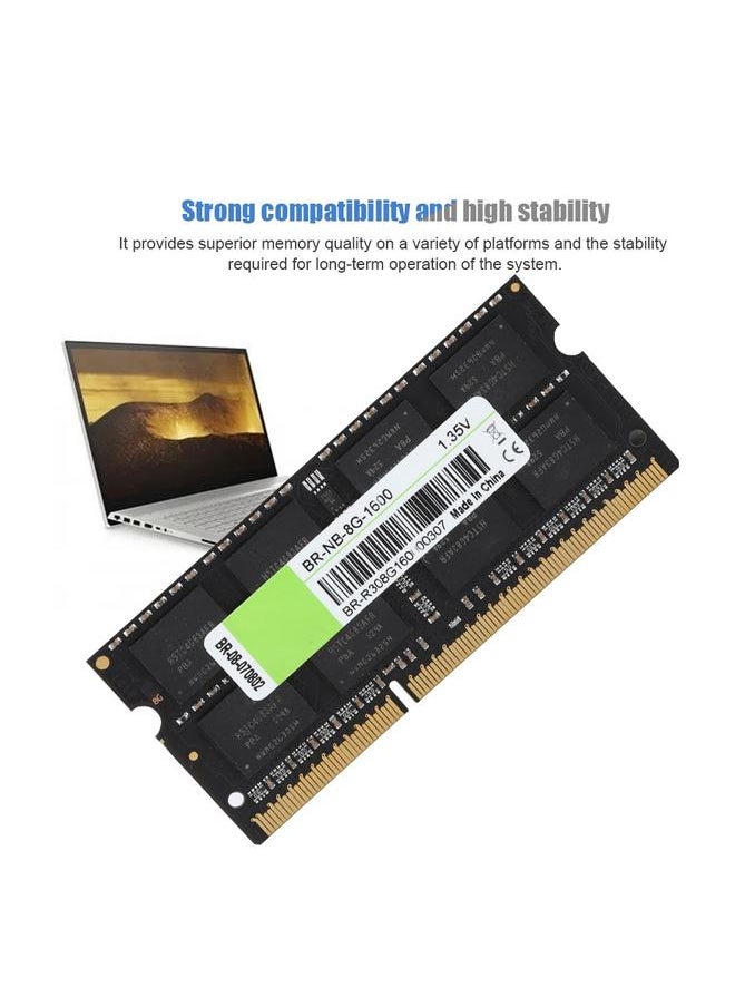 8G DDR3 Laptop Memory RAM 1600MHz PC10600 Notebook Memory Black Bottom Board