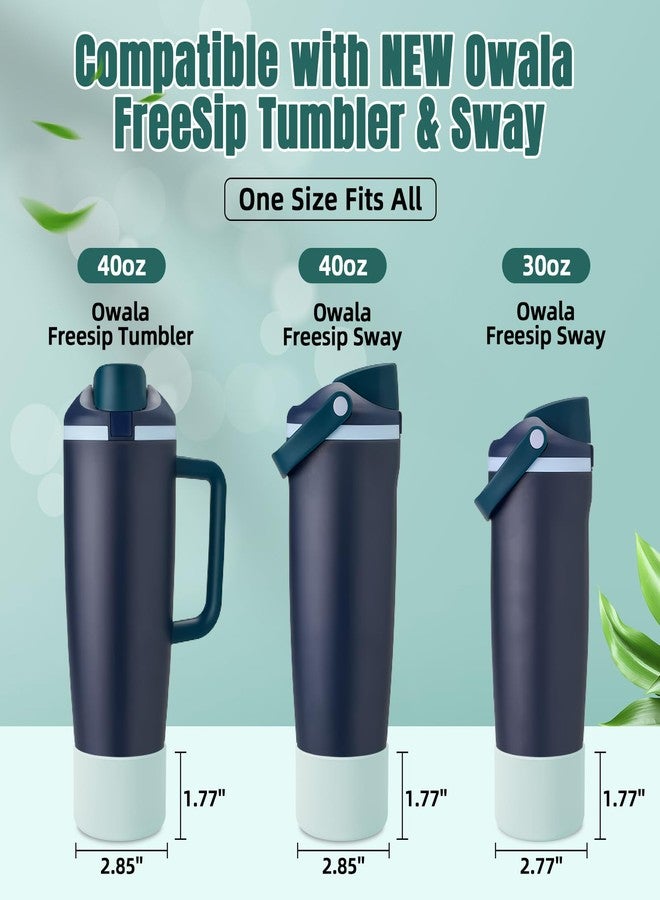 BKBY 2PCS Silicone Boot Compatible with Owala 30oz & 40oz FreeSip Sway Bottles & Tumblers, Protective Anti-Slip Bottom Cover Sleeve for Freesip Sway Tumbler - Image 2