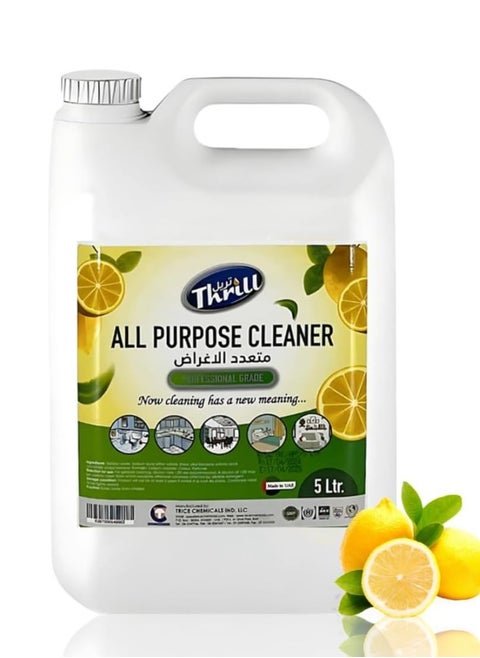 Professional Lemon All Purpose Cleaner 5L – Multi-Surface Cleaning Solution for Home, Office & Commercial Use