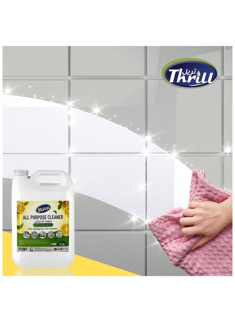Professional Lemon All Purpose Cleaner 5L – Multi-Surface Cleaning Solution for Home, Office & Commercial Use