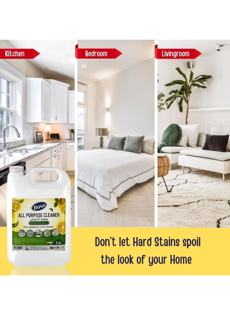 Professional Lemon All Purpose Cleaner 5L – Multi-Surface Cleaning Solution for Home, Office & Commercial Use
