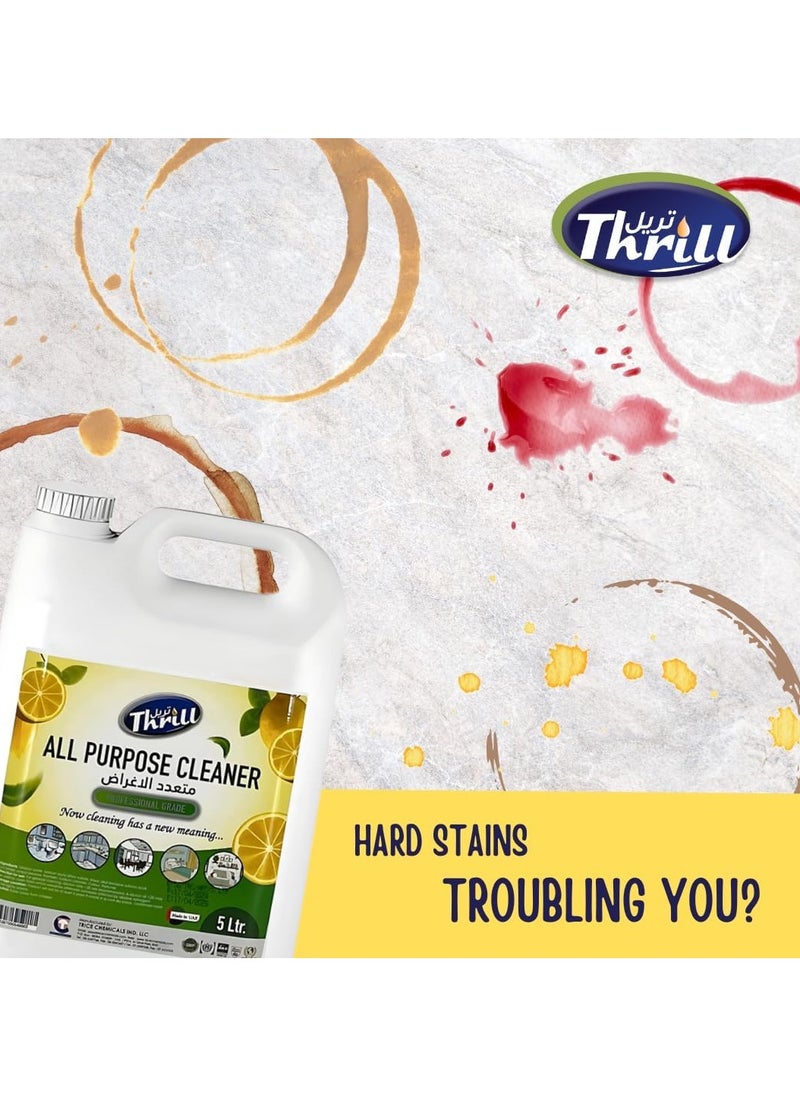 Professional Lemon All Purpose Cleaner 5L – Multi-Surface Cleaning Solution for Home, Office & Commercial Use