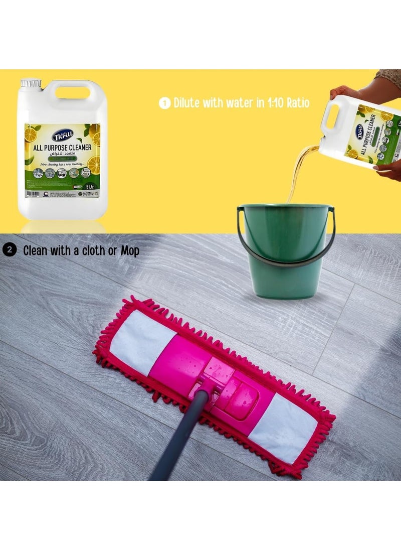 Professional Lemon All Purpose Cleaner 5L – Multi-Surface Cleaning Solution for Home, Office & Commercial Use