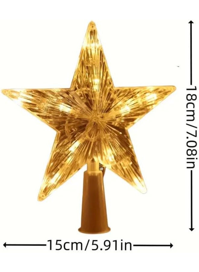 نجمة زينة شجرة عيد الميلاد 18 سم - قطعة واحدة - s - Image 2