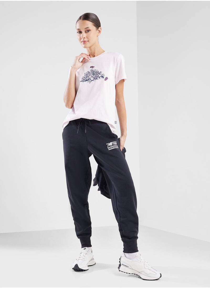 New Balance French Terry Graphic Sweatpants  - Image 4
