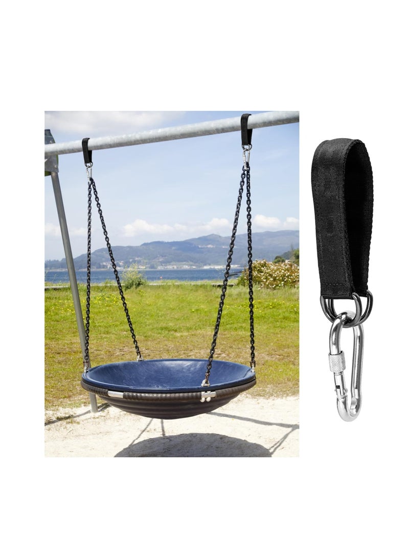 Generic Pack of 2 Swing Accessories, Tree Swing Strap, Hanging Hammock Set Portable Nylon Hanging Swing Strap Rip Resistant Hanging Strap with 4 Carabiners and 4 D-Rings for Hanging Swing Chair  - Image 4