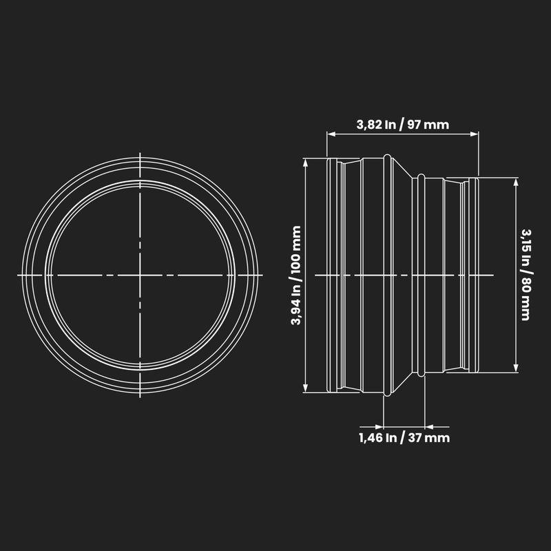 REPA MARKET 4" to 3" Inch Duct Reducer Round Reducer Duct Fitting Pipe Increaser Reducer Made from Galvanized Steel (Drain, Waste and Vent) Reducing Coupling (Metal, 4 to 3 Inch) - Image 2