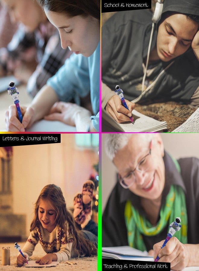 Planet Pens قلم رائد فضاء من بلانيت بينز - قلم رائد فضاء فضائي، إكسسوارات مكتبية فريدة وقلم حبر جاف للكتابة، أقلام مبتكرة لطيفة للأطفال والكبار، هدية قلم رائد فضاء للمدرسة والمكتب - Image 3
