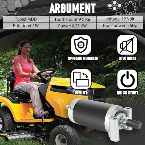 Autoverve Lawn Mower Starter Fit Cub Cadet Kohler LT1045 LT1050 GT1554 I1046 LTX-1050 LTX-1046 XT1 XT2 RZT-50 20HP-22HP 23HP-25HP 26HP 27HP SV730 SV735 SV840 7000 Series Engine 1999-1140051 3209808 S - Image 2